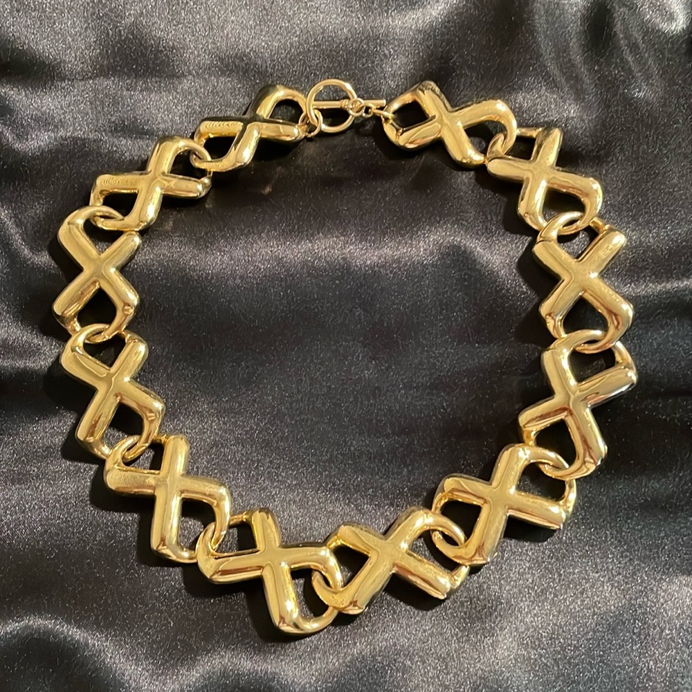 Vintage Gold Statement Choker Necklace